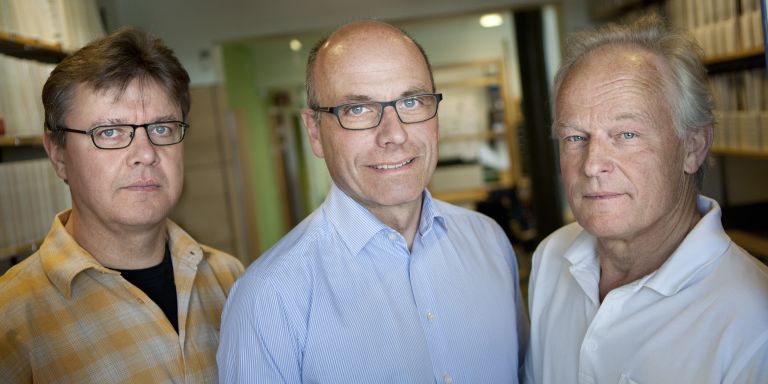 Artur Schmidtchen flankerad av Heiko Herwald och Lars Björk