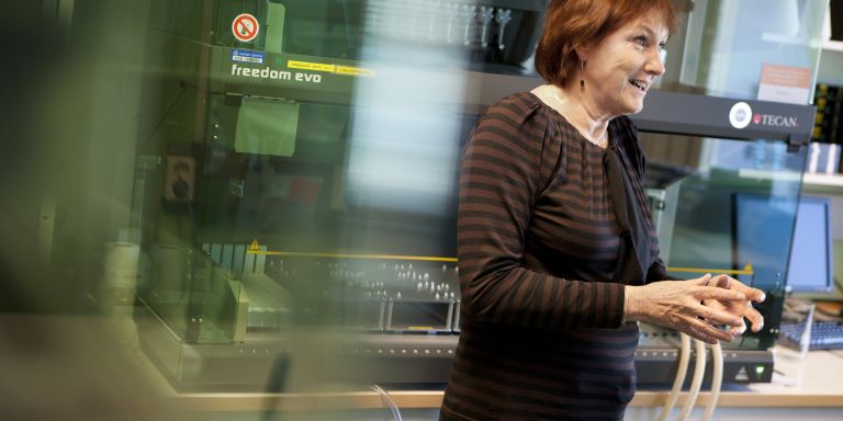 Ann Christine Syvänen i labbet