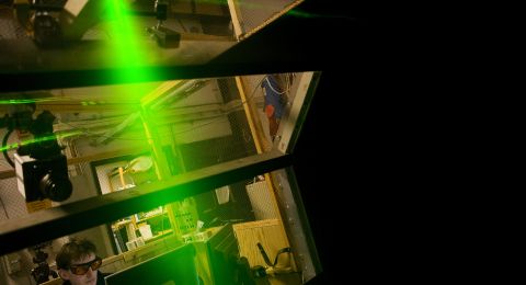Bild på grön laser